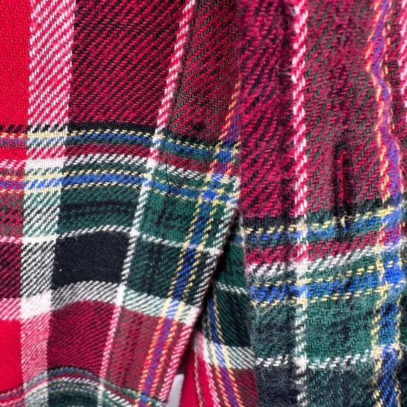 Polo Ralph Lauren Flannel Shirt Men's Large Red Plaid Cotton 2 Pockets Button Up - Picture 12 of 12